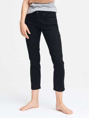 NWT $198 Rag & Bone DRE Black Crop Slim Boyfriend Jeans